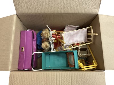 Lot 1931 - Group of 1970s dolls and accessories including four Pippa No. 2, one with missing arm. Pippa No 3