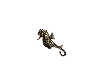 Lot 6 - Ivan Tarratt 9ct gold seahorse brooch, designed by Geoffrey Guy Bellamy (Birmingham 1964)