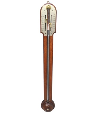 Lot 816 - George III stick barometer by Orchard of Kensington