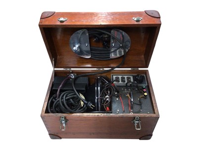Lot 3080 - Giesler telegraph electrical test set in mahogany case.