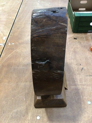 Lot 5022 - Section of a London water main used during the 17th and 18th centuries, mounted on a wooden base