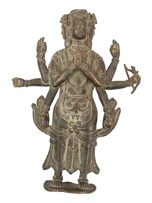 Lot 985 - Early Tibetan bronze figure Yogambara