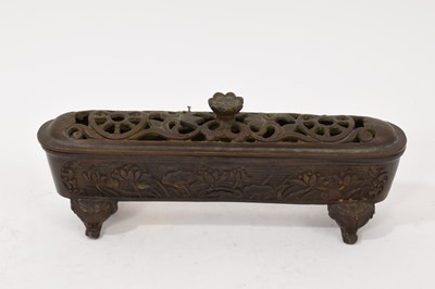 Lot 989 - Chinese bronze rectangular koro and cover