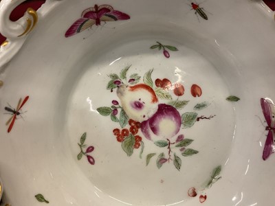 Lot 52 - Chelsea round two handled basket, with pierced rim, circa 1760