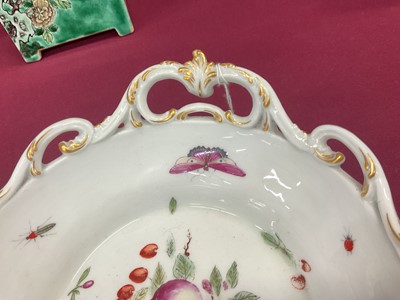 Lot 52 - Chelsea round two handled basket, with pierced rim, circa 1760