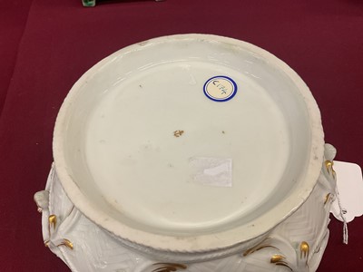 Lot 52 - Chelsea round two handled basket, with pierced rim, circa 1760