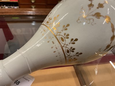 Lot 68 - Worcester water guglet, decorated in gilt, circa 1765