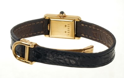 Lot 751 - Cartier Mini Tank Louis 18ct gold wristwatch