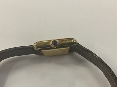 Lot 751 - Cartier Mini Tank Louis 18ct gold wristwatch