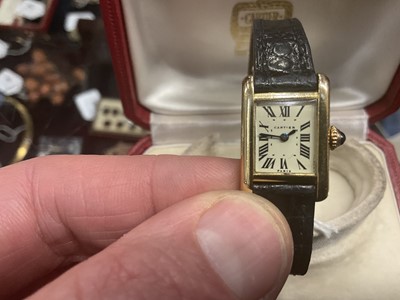 Lot 751 - Cartier Mini Tank Louis 18ct gold wristwatch