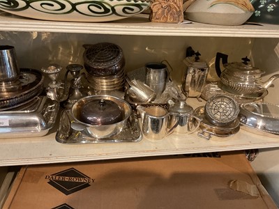 Lot 282 - Box of good quality silver plated wares to include tureens etc