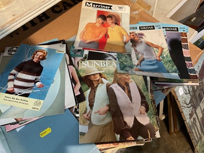 Lot 287 - Folder of 1960s and vintage knitting patterns to include Sirdar, Twilley's, Marriner, Robin etc, approximately 115