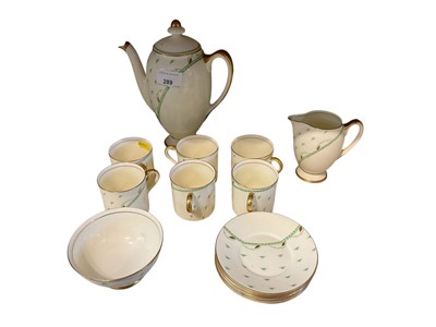 Lot 289 - Art Deco Yvonne pattern coffee set and an Art Deco Royal Albert coffee set (2)