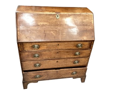 Lot 1313 - George III elm bureau