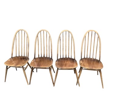 Lot 1504 - Set of four Ercol dining dining chairs