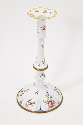 Lot 949 - South Staffordshire enamel taperstick, circa 1770