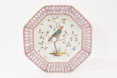 Lot 264 - German porcelain pierced octagonal dish, circa 1880