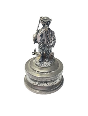 Lot 120 - 'Lucifer Golfing Society' silver model depicting a devil in golf attire smoking a pipe (Birmingham 2000), 6.5cm high