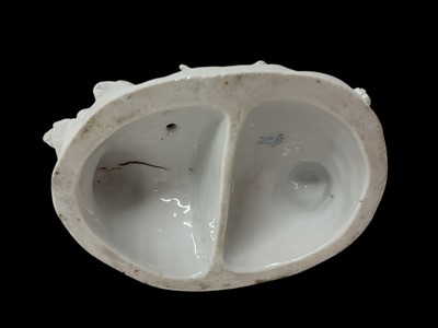 Lot 66 - Italian porcelain group of two putti and a swan