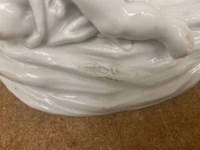 Lot 66 - Italian porcelain group of two putti and a swan