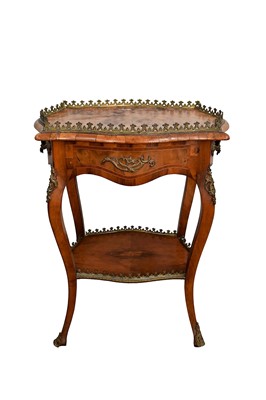 Lot 1216 - Walnut two tier étagère