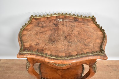 Lot 1216 - Walnut two tier étagère