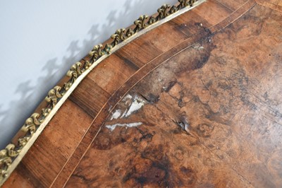 Lot 1216 - Walnut two tier étagère