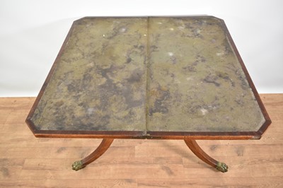 Lot 1217 - Regency mahogany card table