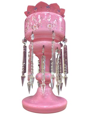 Lot 748 - Victorian glass lustre