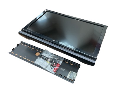Lot 8 - 37" wall mounted Sony Bravia TV with remote control