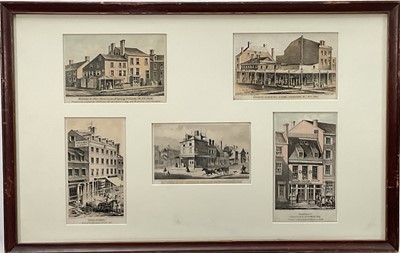 Lot 265 - Views of New York early-mid 19th century for D. T. Valentine's Manuals 1859-1865, nine lithographs