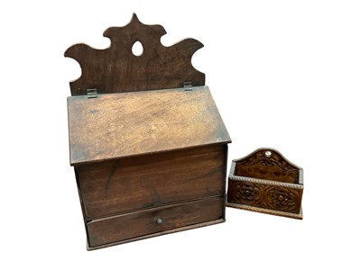 Lot 165 - 19th century oak candlebox
