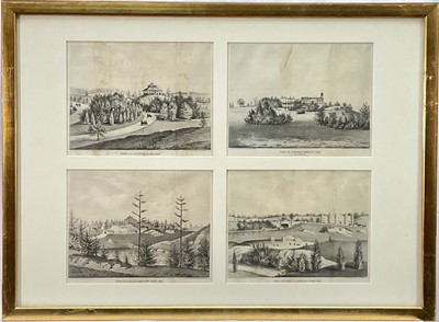 Lot 266 - Views of Central Park New York early-mid 19th century for D. T. Valentine's Manuals 1859-1864, six lithographs, four framed together and another two framed together, pub. G. Hayward New York, th...