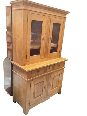 Lot 1374 - Oak glazed kitchen dresser