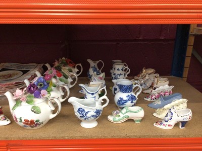 Lot 716 - Group of ceramics to include Royal Stratford miniature teapots, Royal Worcester, Royal Albert and Wedgewood collectors' plates and others