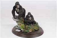 Lot 2211 - Country Artists sculpture of Gorillas - Mists...