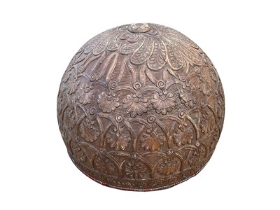 Lot 1524 - Indian carved hardwood egg chair