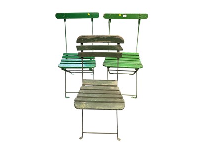 Lot 1529 - Three folding garden chairs