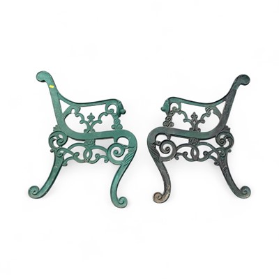 Lot 1528 - Pair of bench ends