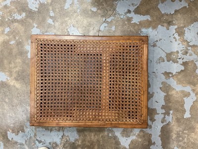 Lot 1244 - Antique teak and caned plantation chair