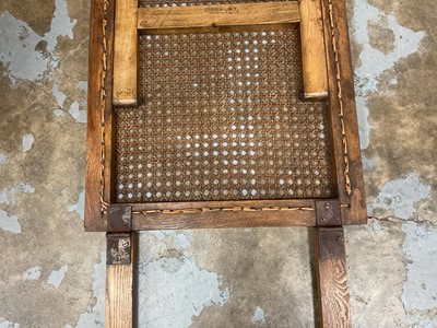 Lot 1244 - Antique teak and caned plantation chair