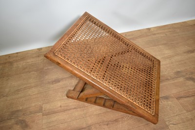 Lot 1244 - Antique teak and caned plantation chair