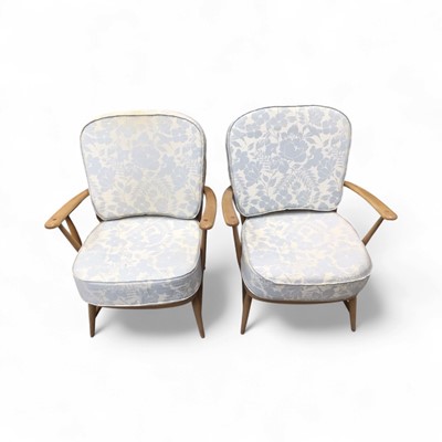 Lot 5363 - Pair of Ercol armchairs measuring approximately 78cm tall