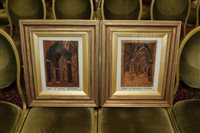 Lot 3523 - Pair late 19th century Folk Art Picturestures...