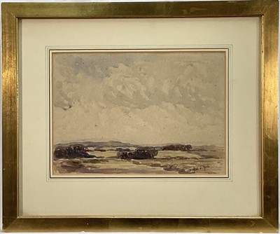 Lot 271 - Alfred W. Rich (1856-1921) watercolour, extensive landscape, signed, 20cm x 28cm, glazed frame