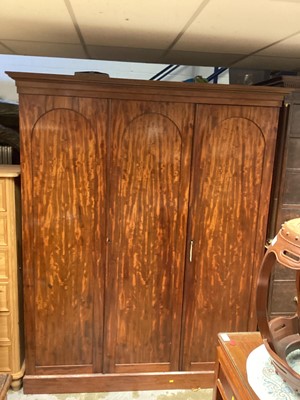 Lot 1483 - 19th century mahogany compactum wardrobe