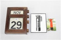 Lot 3527 - 1930s Post Office perpetual calendar with GRVI...