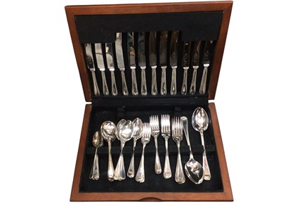 Lot 761 - Canteen of silver plated cutlery
