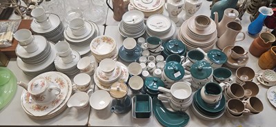 Lot 303 - Various tea and dinner services including Poole pottery, Denby, Colclough etc