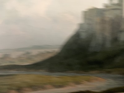 Lot 84 - John Warwick Smith (1749-1831) watercolour, landscape with castle, 12cm x 21cm, glazed frame